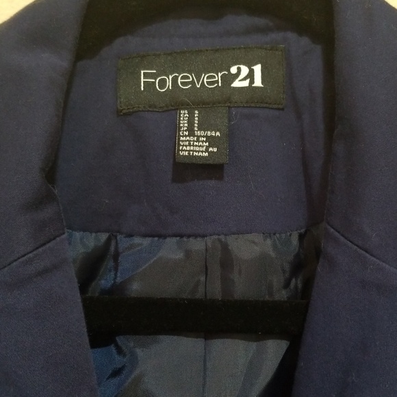 Forever 21 Navy Blue Fitted blazer - Picture 4 of 6